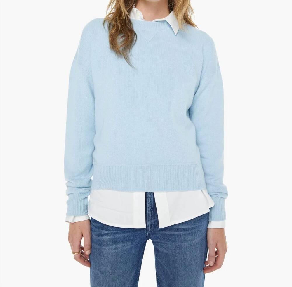 NEW MOTHER the logo jumper in light blue